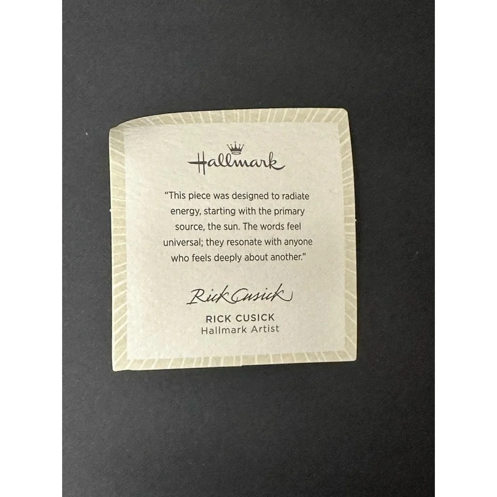 Hallmark Trinket Box Sun Moon Light Love Square Ivory Gray Rick Cusick Celestial